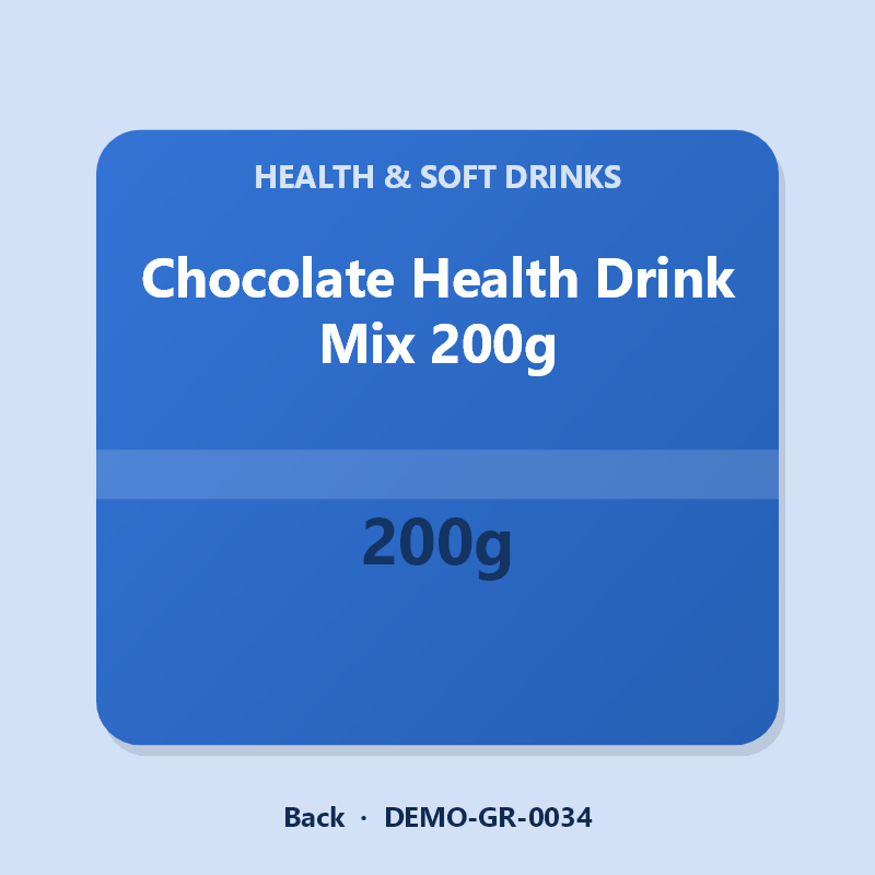 Chocolate Health Drink Mix 200g - Back
