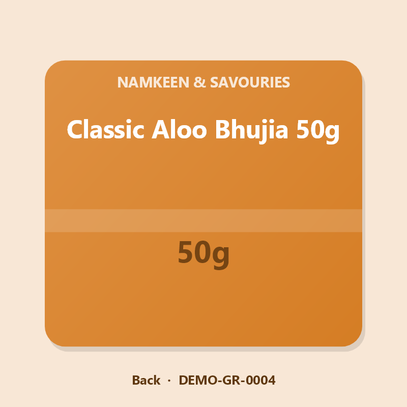 Classic Aloo Bhujia 50g - Back