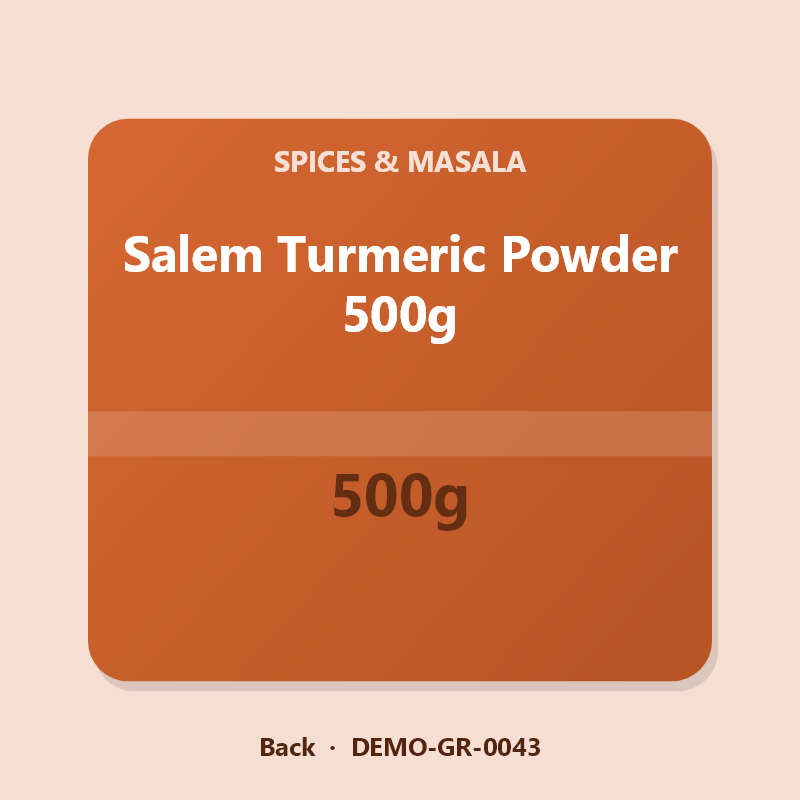 Salem Turmeric Powder 500g - Back
