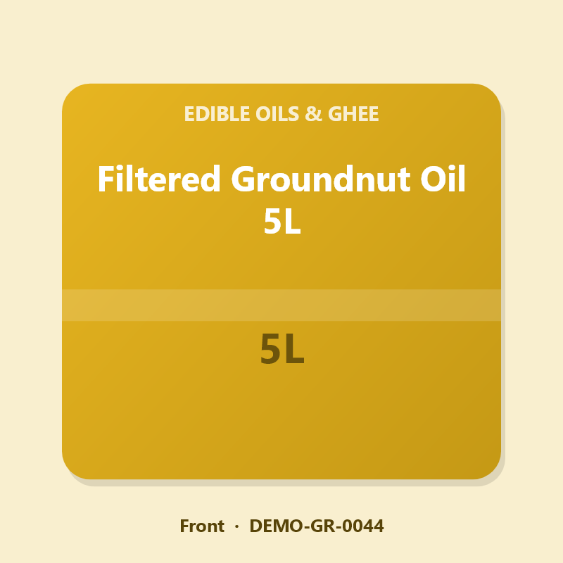 Filtered Groundnut Oil 5L