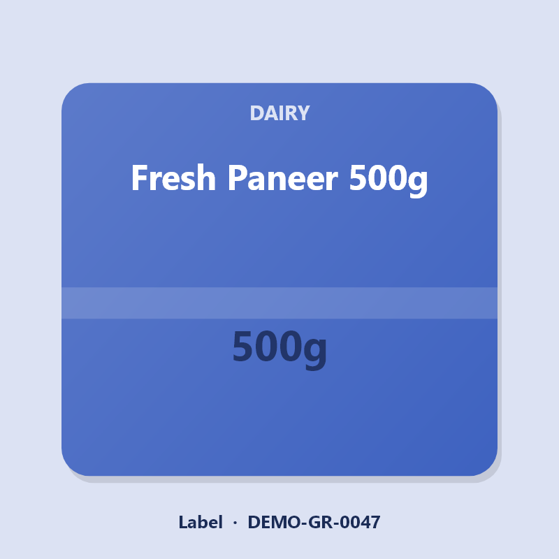 Fresh Paneer 500g - Label
