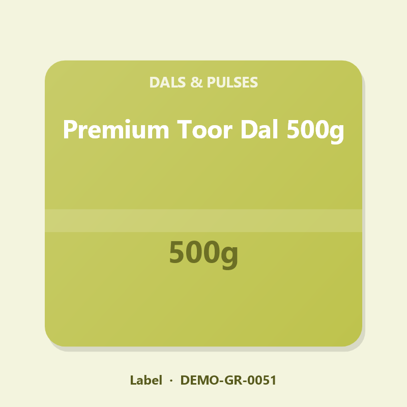 Premium Toor Dal 500g - Label