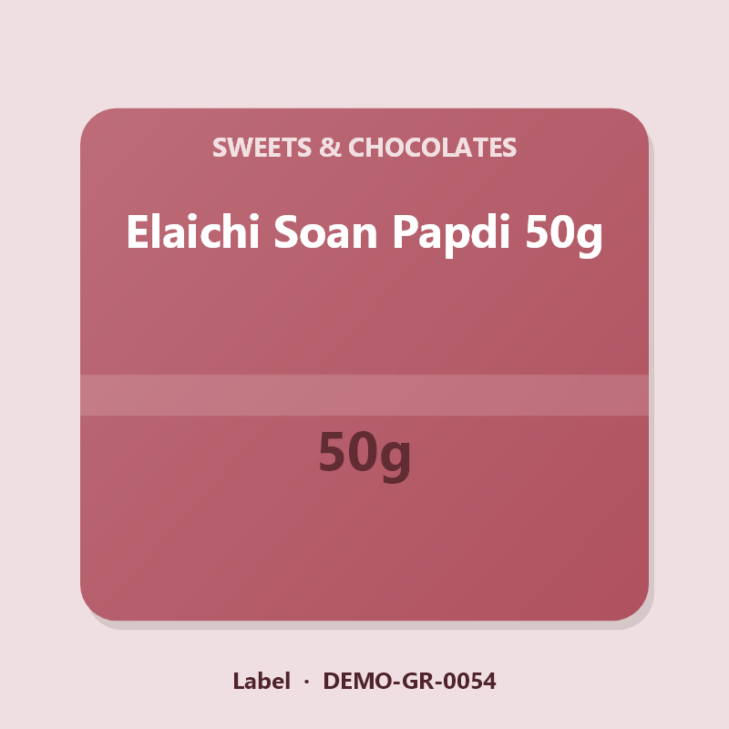 Elaichi Soan Papdi 50g - Label