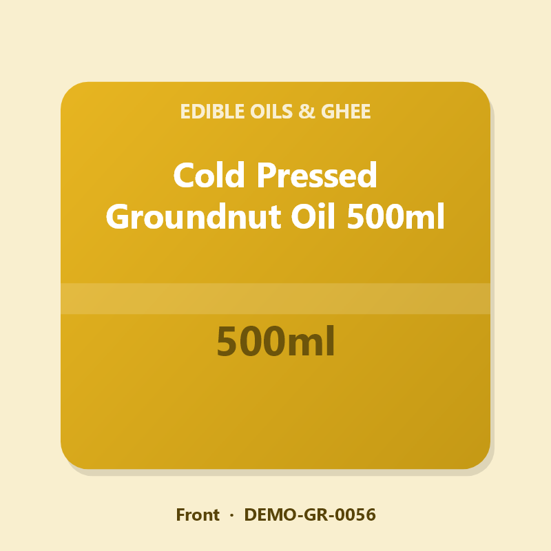 Cold Pressed Groundnut Oil 500ml