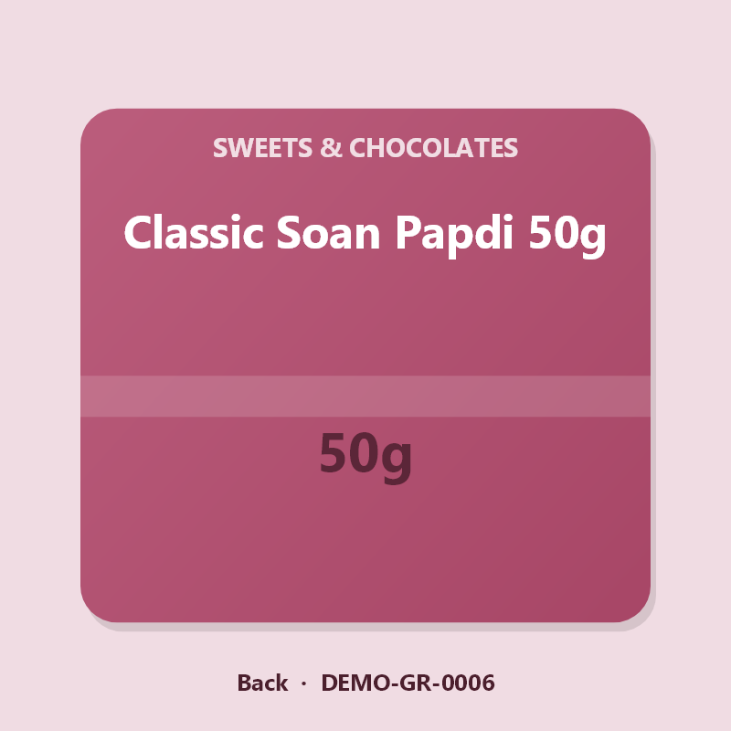 Classic Soan Papdi 50g - Back