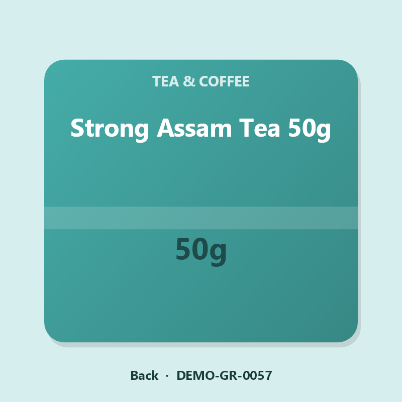 Strong Assam Tea 50g - Back
