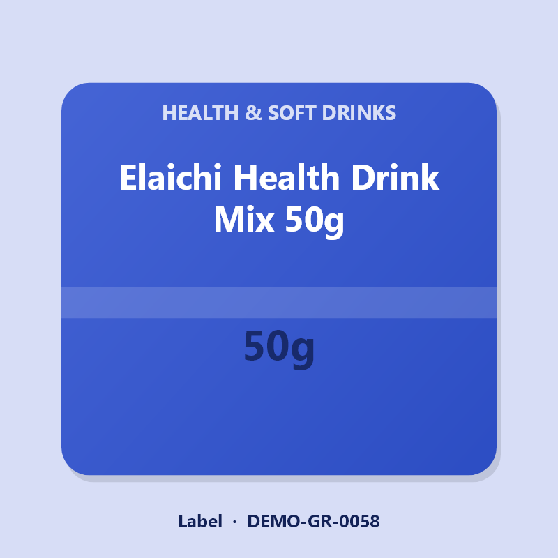 Elaichi Health Drink Mix 50g - Label