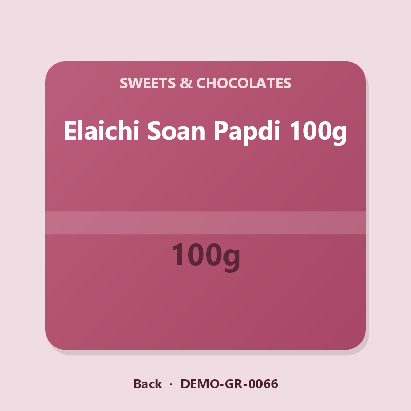 Elaichi Soan Papdi 100g - Back