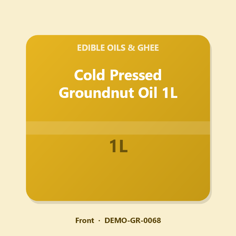 Cold Pressed Groundnut Oil 1L