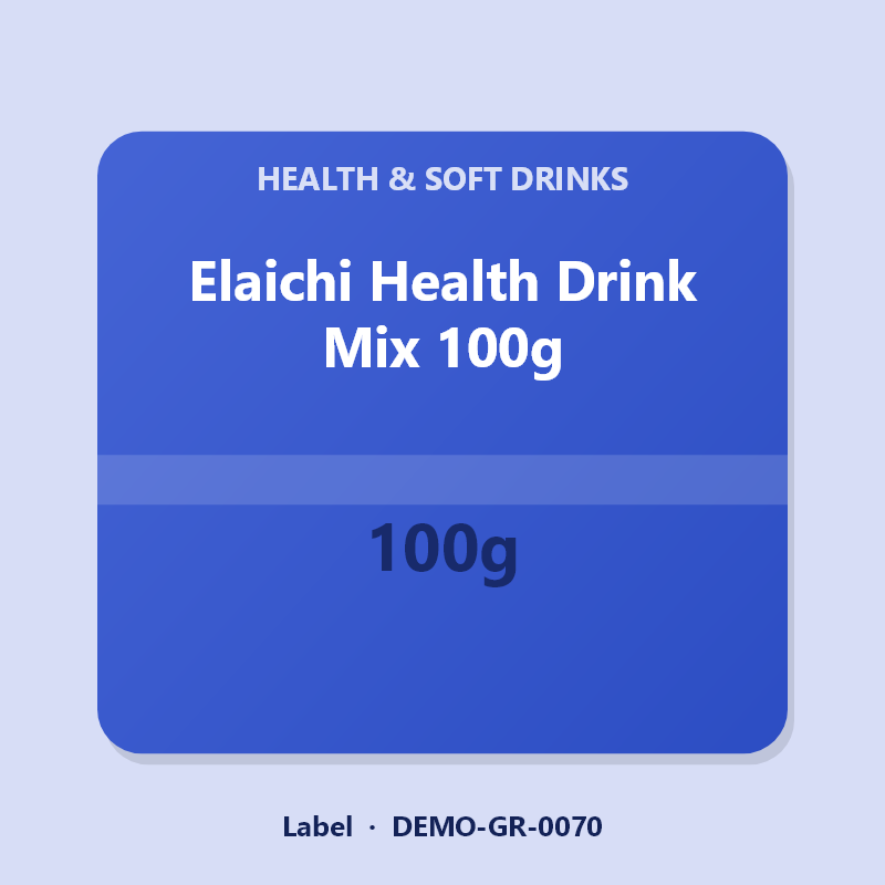 Elaichi Health Drink Mix 100g - Label