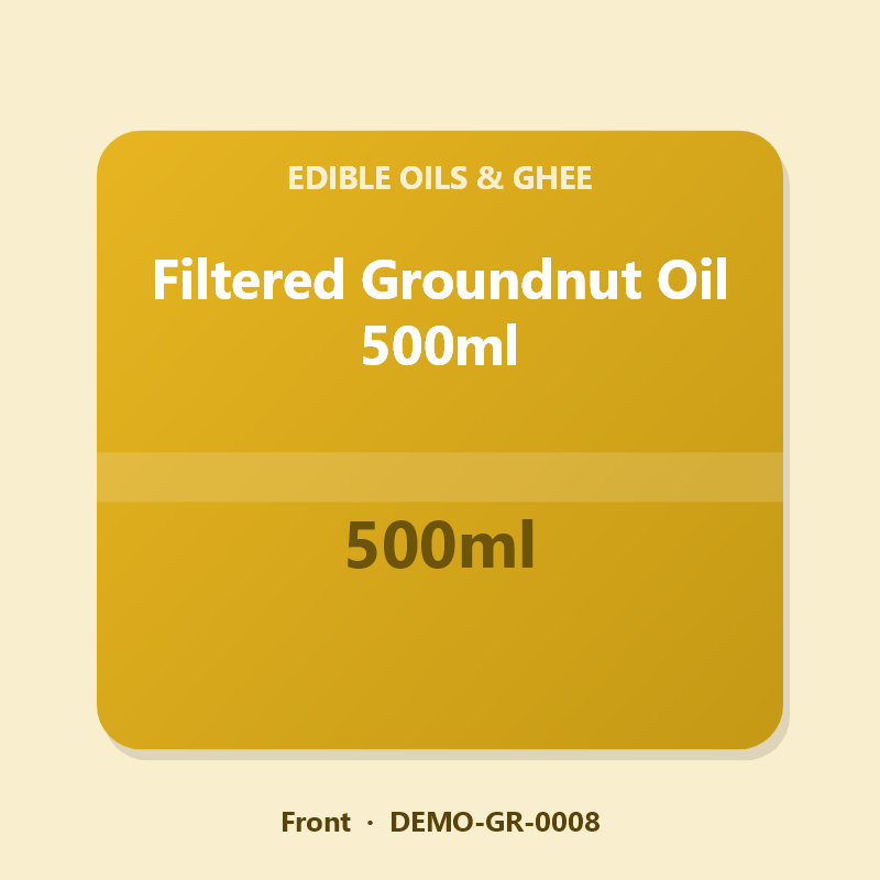 Filtered Groundnut Oil 500ml