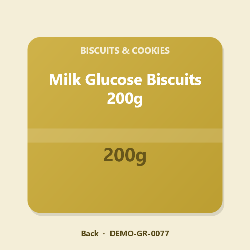 Milk Glucose Biscuits 200g - Back
