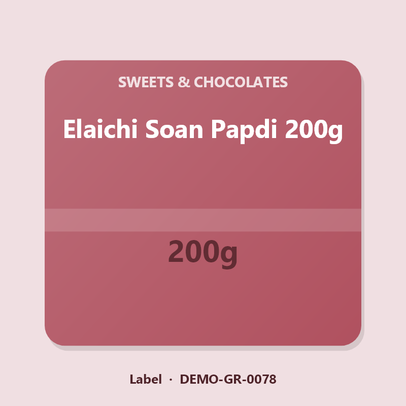 Elaichi Soan Papdi 200g - Label