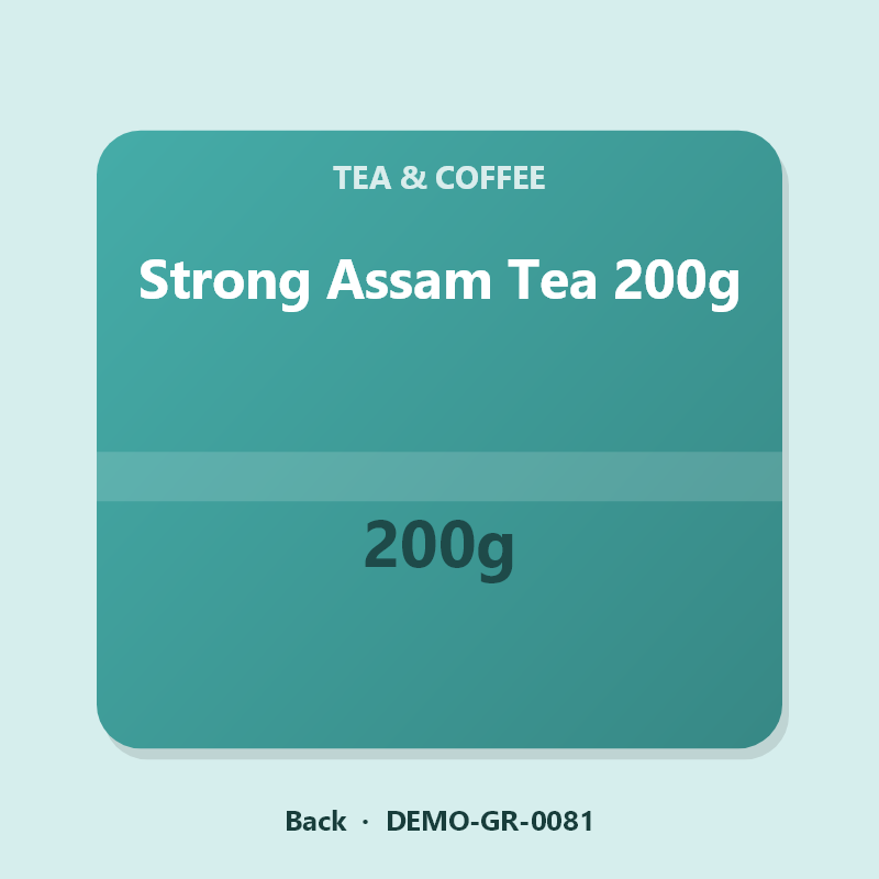 Strong Assam Tea 200g - Back