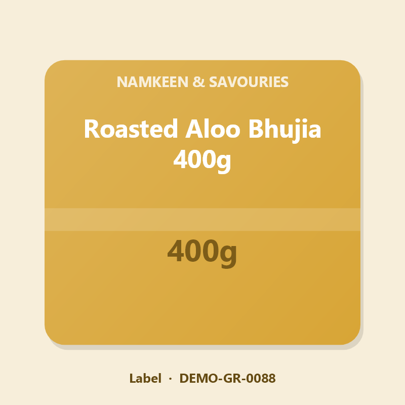 Roasted Aloo Bhujia 400g - Label