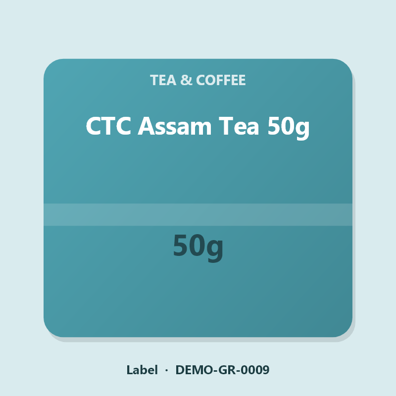 CTC Assam Tea 50g - Label
