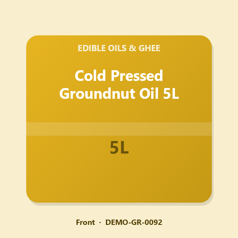 Cold Pressed Groundnut Oil 5L