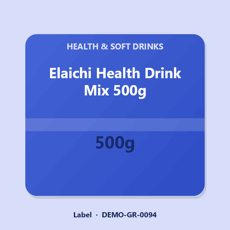 Elaichi Health Drink Mix 500g - Label