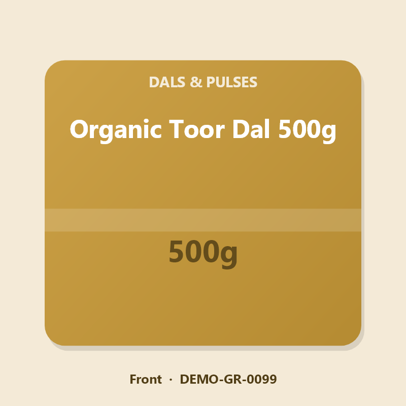 Organic Toor Dal 500g