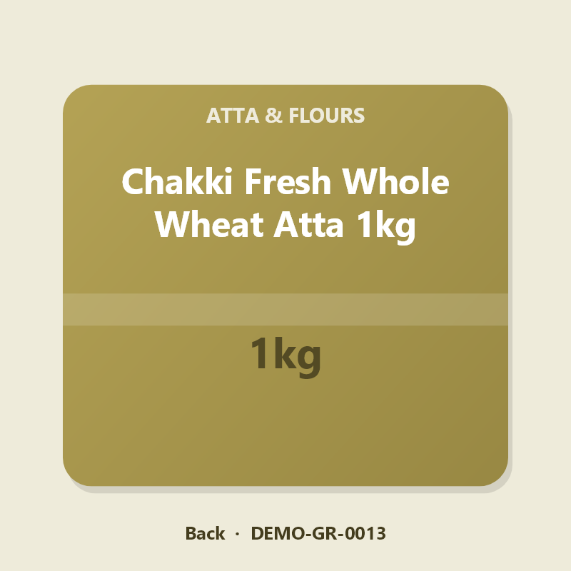 Chakki Fresh Whole Wheat Atta 1kg - Back
