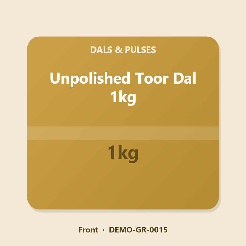 Unpolished Toor Dal 1kg
