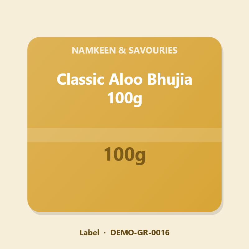Classic Aloo Bhujia 100g - Label