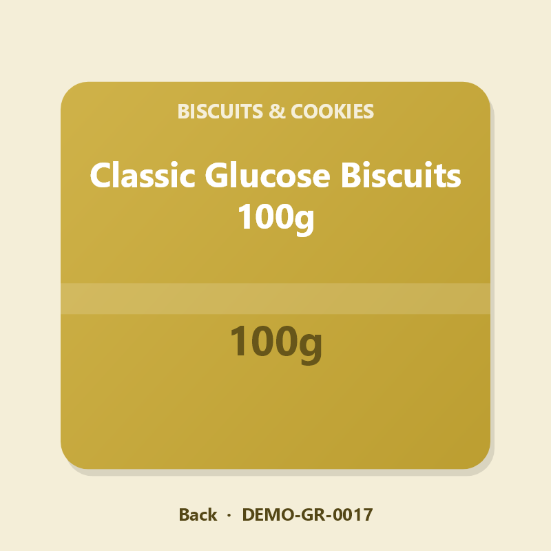 Classic Glucose Biscuits 100g - Back