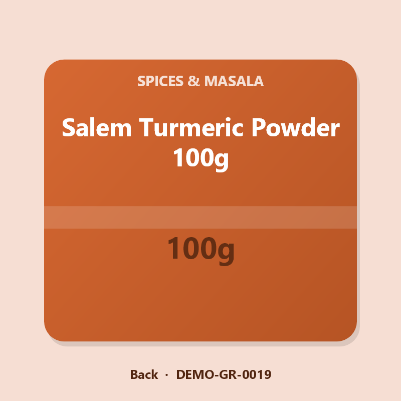 Salem Turmeric Powder 100g - Back