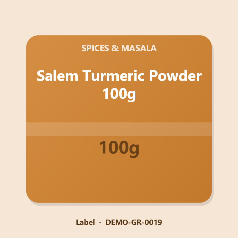 Salem Turmeric Powder 100g - Label