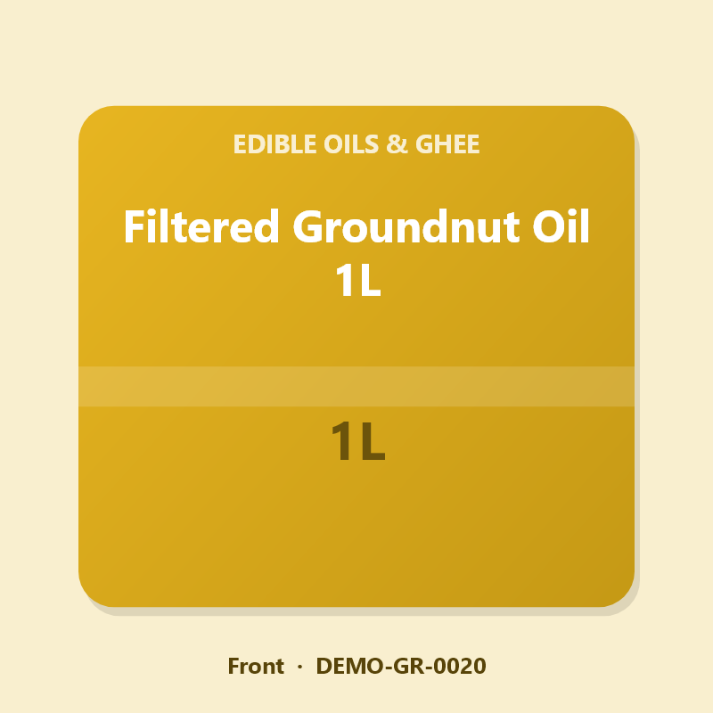 Filtered Groundnut Oil 1L