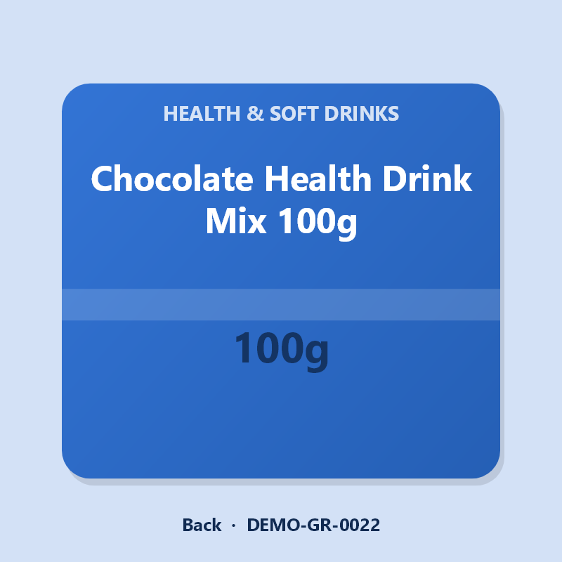 Chocolate Health Drink Mix 100g - Back