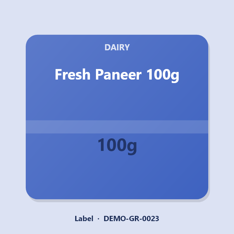 Fresh Paneer 100g - Label