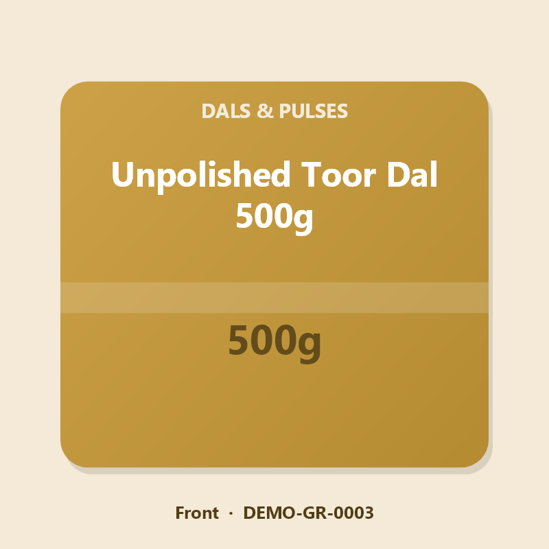 Unpolished Toor Dal 500g