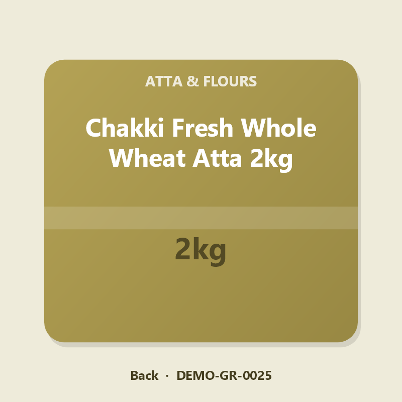 Chakki Fresh Whole Wheat Atta 2kg - Back