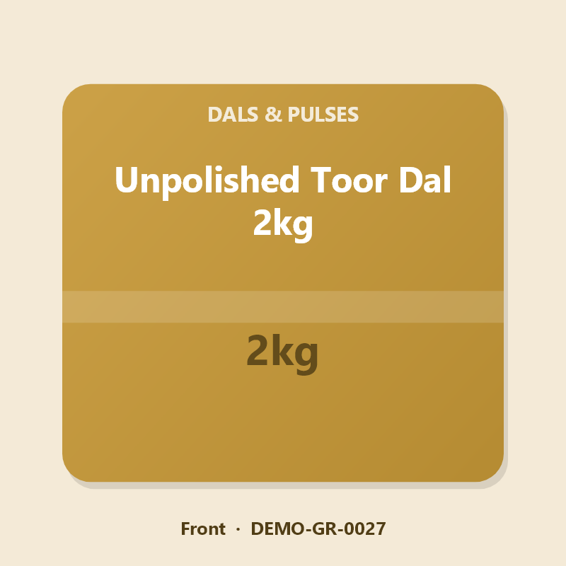 Unpolished Toor Dal 2kg