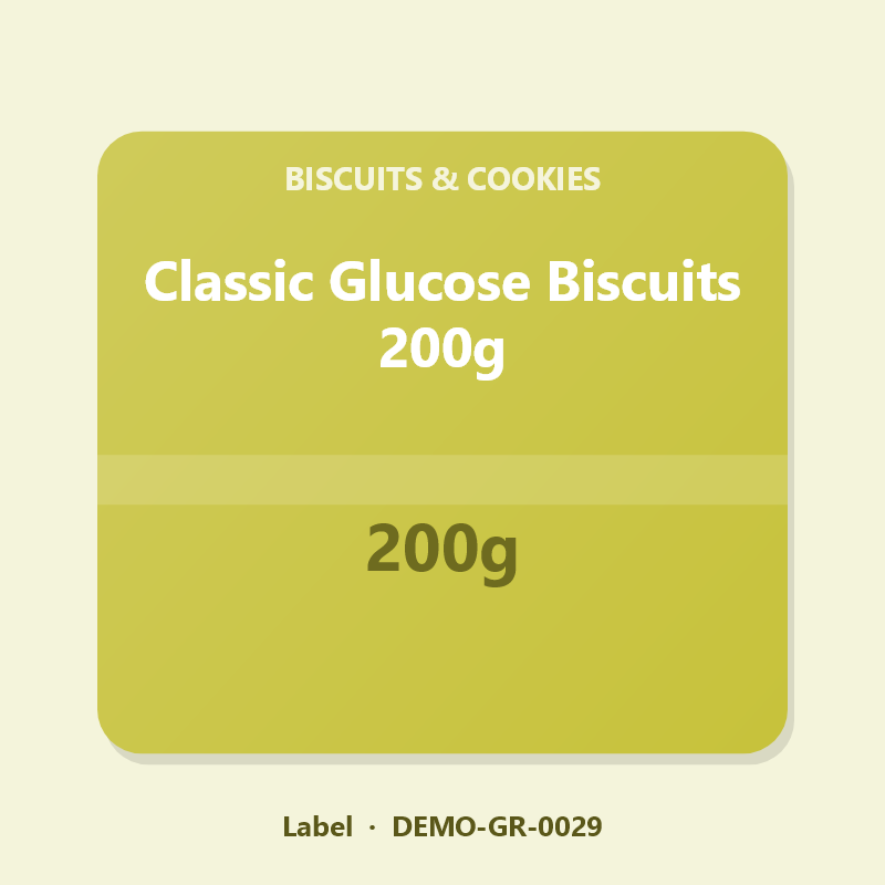 Classic Glucose Biscuits 200g - Label