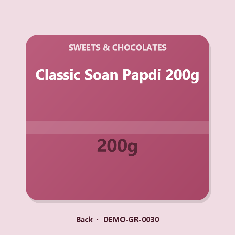 Classic Soan Papdi 200g - Back