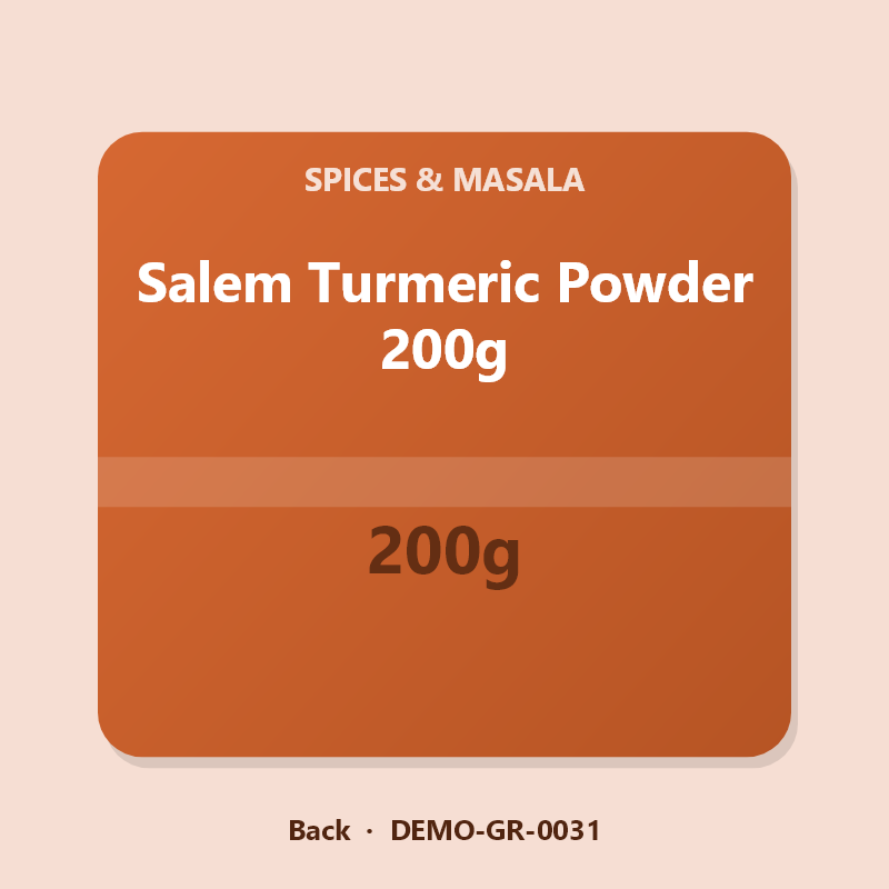 Salem Turmeric Powder 200g - Back