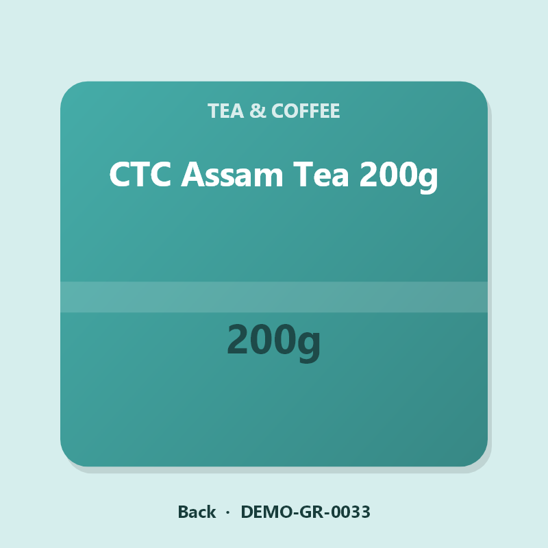 CTC Assam Tea 200g - Back
